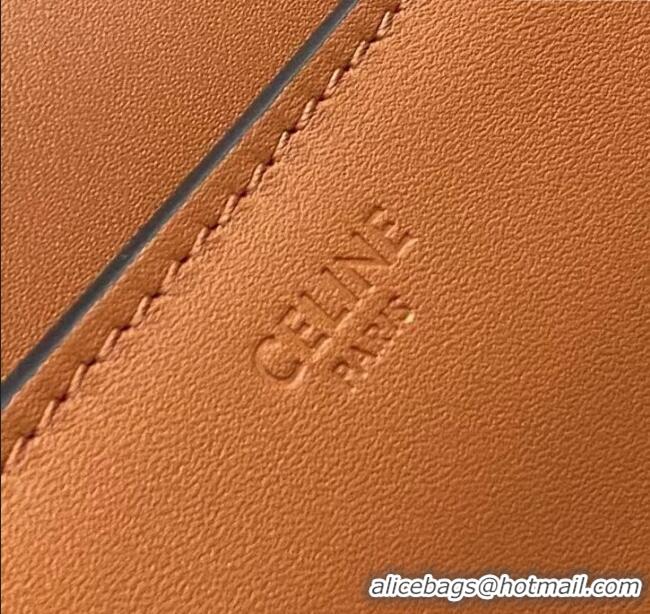 New Cheap Celine Small 16 Bag in Calfskin with Two Strap 188003 Tan 2024 (Top)