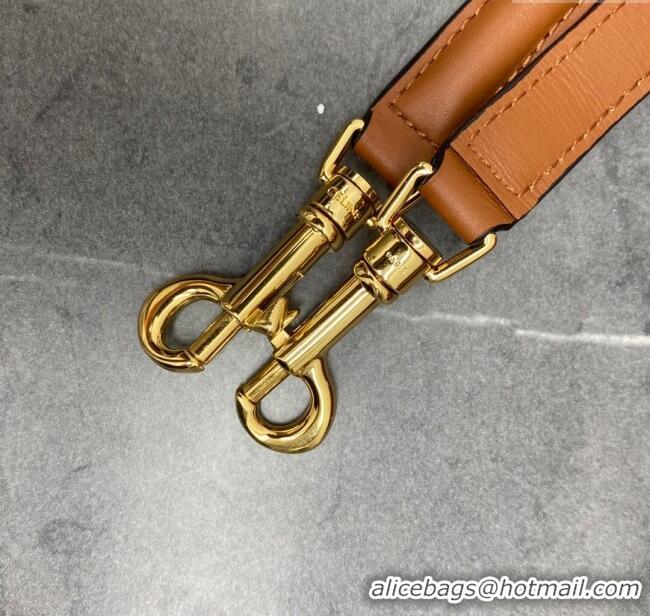 New Cheap Celine Small 16 Bag in Calfskin with Two Strap 188003 Tan 2024 (Top)