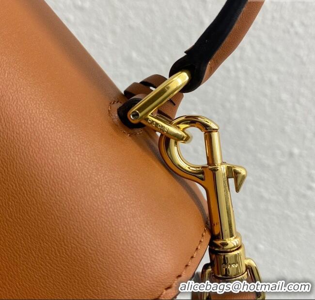 New Cheap Celine Small 16 Bag in Calfskin with Two Strap 188003 Tan 2024 (Top)