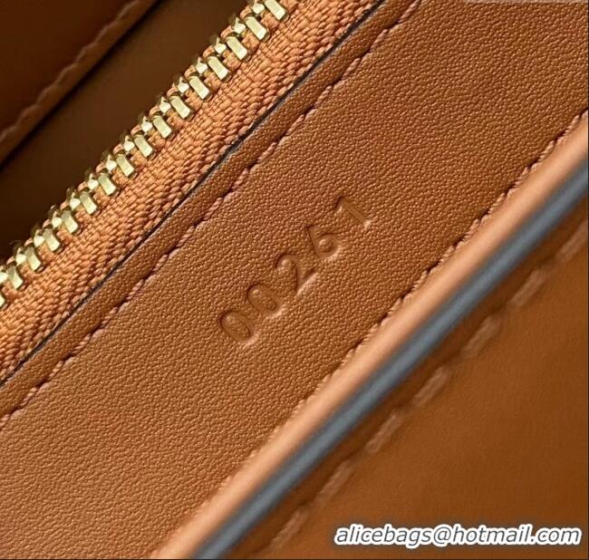 New Cheap Celine Small 16 Bag in Calfskin with Two Strap 188003 Tan 2024 (Top)