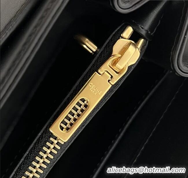 Grade Quality Celine Small 16 Bag in Calfskin with Two Strap 188003 Black 2024 (Top)