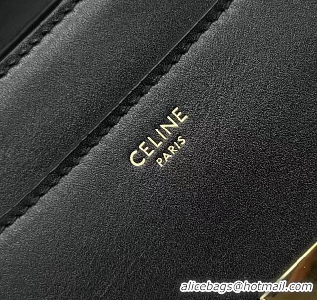 Grade Quality Celine Small 16 Bag in Calfskin with Two Strap 188003 Black 2024 (Top)