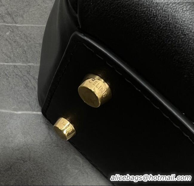 Grade Quality Celine Small 16 Bag in Calfskin with Two Strap 188003 Black 2024 (Top)