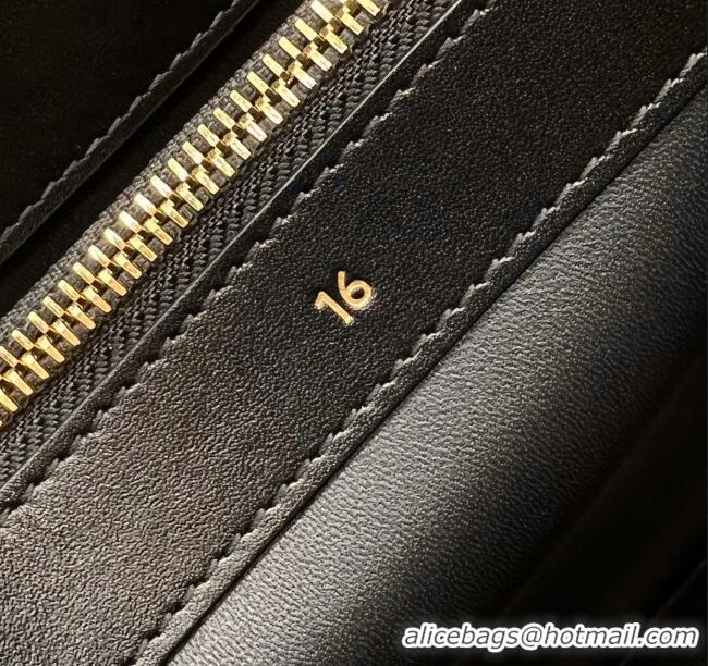 Grade Quality Celine Small 16 Bag in Calfskin with Two Strap 188003 Black 2024 (Top)
