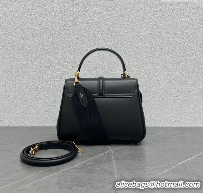 Grade Quality Celine Small 16 Bag in Calfskin with Two Strap 188003 Black 2024 (Top)
