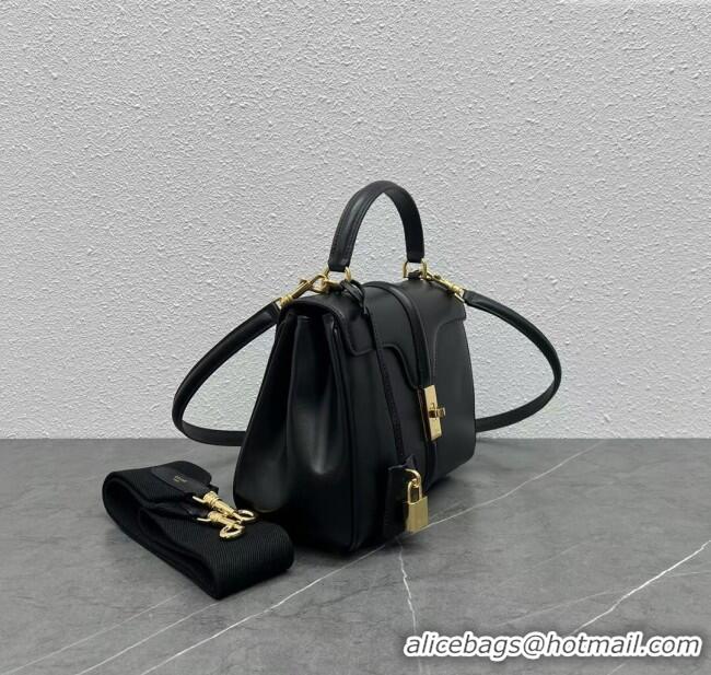 Grade Quality Celine Small 16 Bag in Calfskin with Two Strap 188003 Black 2024 (Top)