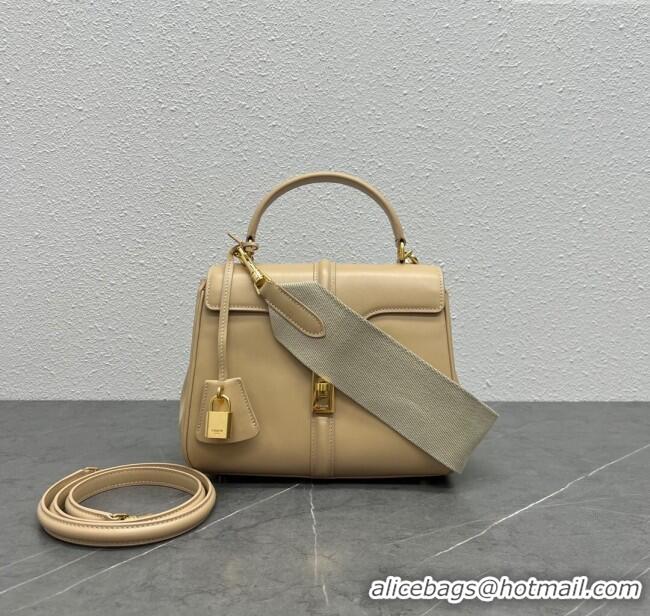 Top Quality Celine Small 16 Bag in Calfskin with Two Strap 188003 Nude 2024 (Top)