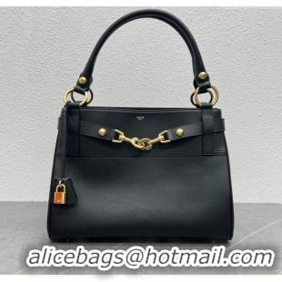 Promotional Celine Medium ANNABEL Bag in Supply Calfskin 113343 Black 2024 (Top)