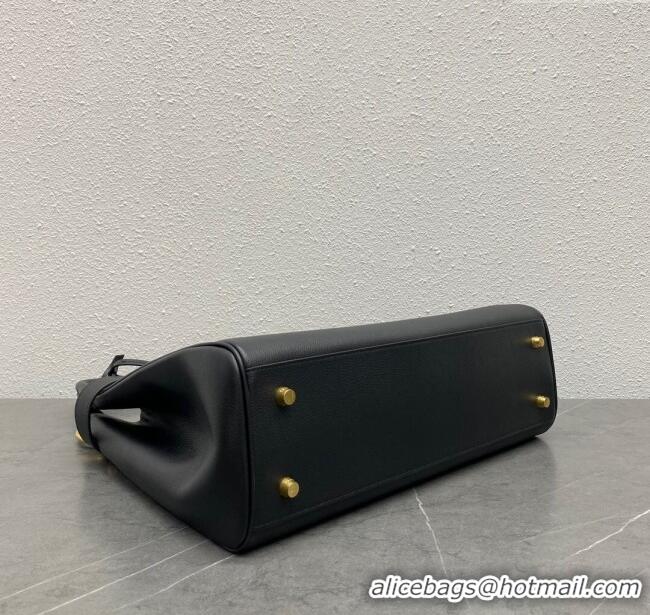 Promotional Celine Medium ANNABEL Bag in Supply Calfskin 113343 Black 2024 (Top)