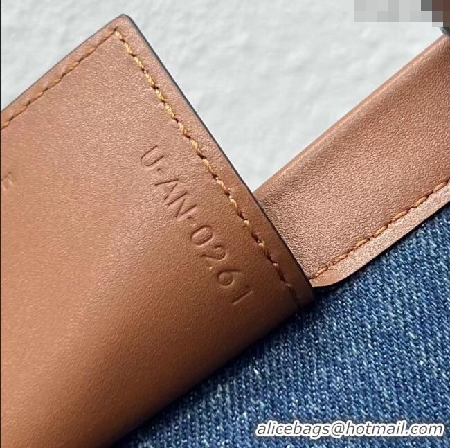 Most Popular Celine Large Couffin Shopping Bag in Blue Denim 196262 2024 (Top)