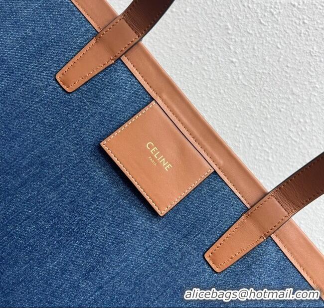 Most Popular Celine Large Couffin Shopping Bag in Blue Denim 196262 2024 (Top)
