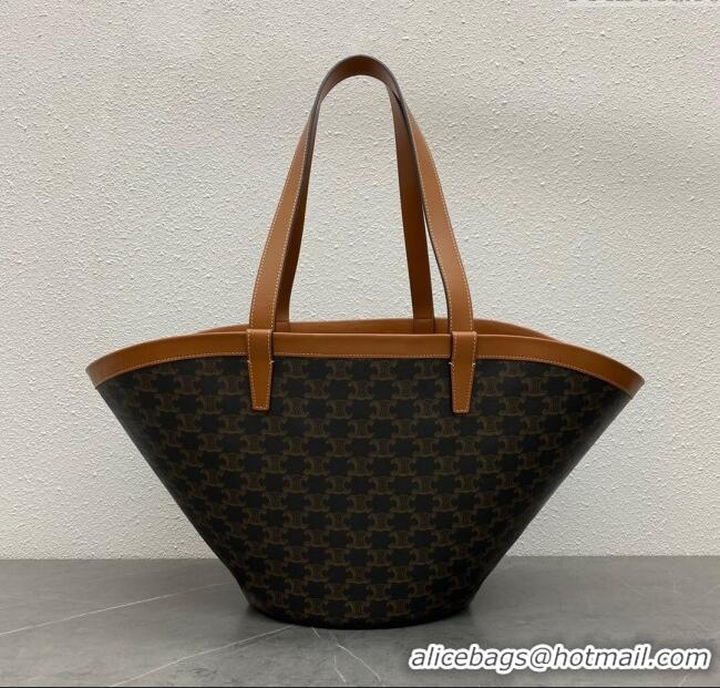 Grade Quality Celine Medium Couffin Shopping Bag in Brown Triomphe Canvas 196952 2024
