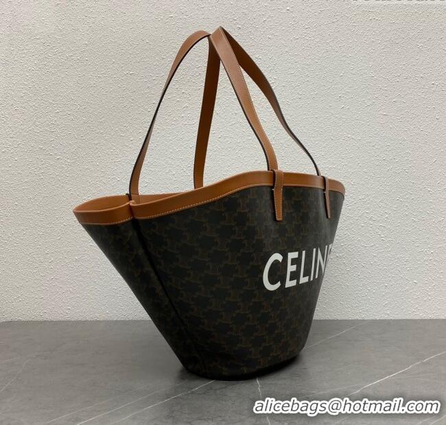 Grade Quality Celine Medium Couffin Shopping Bag in Brown Triomphe Canvas 196952 2024