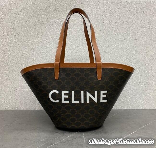 Grade Quality Celine Medium Couffin Shopping Bag in Brown Triomphe Canvas 196952 2024