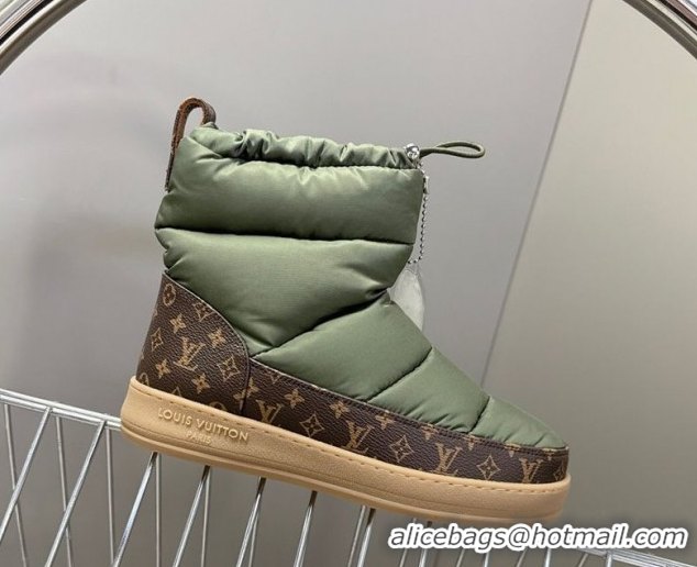 Good Quality Louis Vuitton LV Cloud Ankle Boots Sneaker in Nylon and Monogram Canvas Green 1AIVJ7 1021085
