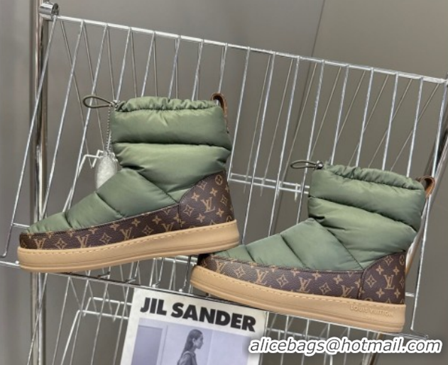 Good Quality Louis Vuitton LV Cloud Ankle Boots Sneaker in Nylon and Monogram Canvas Green 1AIVJ7 1021085