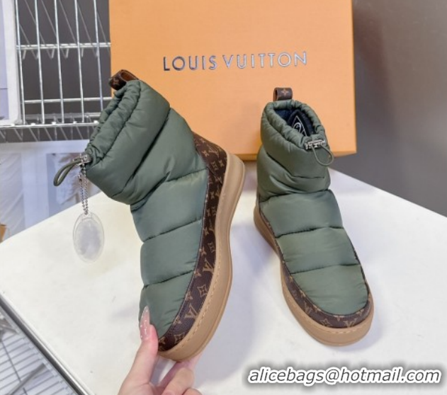 Good Quality Louis Vuitton LV Cloud Ankle Boots Sneaker in Nylon and Monogram Canvas Green 1AIVJ7 1021085