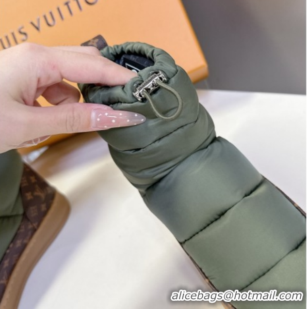 Good Quality Louis Vuitton LV Cloud Ankle Boots Sneaker in Nylon and Monogram Canvas Green 1AIVJ7 1021085