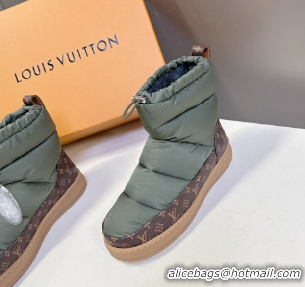 Good Quality Louis Vuitton LV Cloud Ankle Boots Sneaker in Nylon and Monogram Canvas Green 1AIVJ7 1021085
