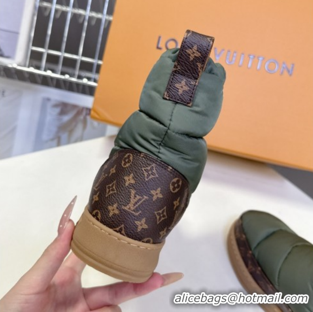 Good Quality Louis Vuitton LV Cloud Ankle Boots Sneaker in Nylon and Monogram Canvas Green 1AIVJ7 1021085