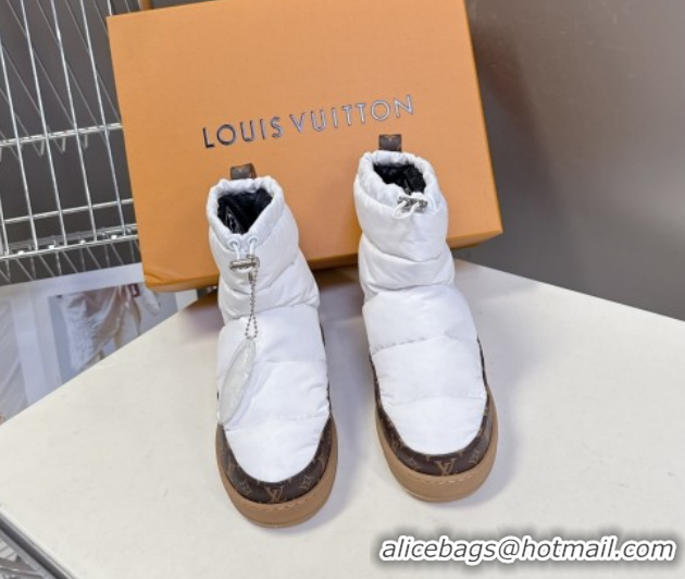 Grade Quality Louis Vuitton LV Cloud Ankle Boots Sneaker in Nylon and Monogram Canvas White 1AIVJ7 1021086