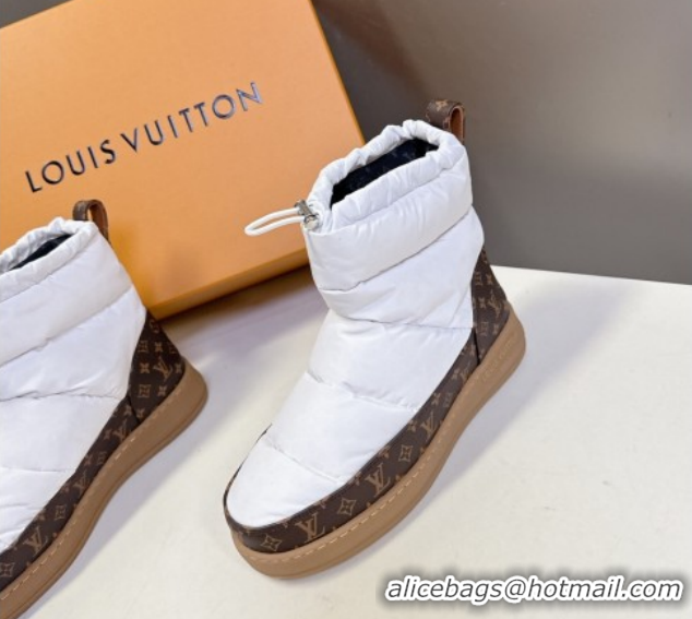 Grade Quality Louis Vuitton LV Cloud Ankle Boots Sneaker in Nylon and Monogram Canvas White 1AIVJ7 1021086
