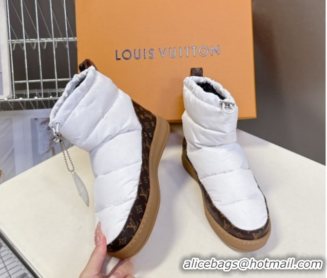 Grade Quality Louis Vuitton LV Cloud Ankle Boots Sneaker in Nylon and Monogram Canvas White 1AIVJ7 1021086