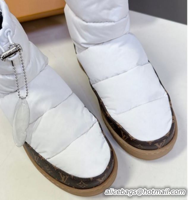 Grade Quality Louis Vuitton LV Cloud Ankle Boots Sneaker in Nylon and Monogram Canvas White 1AIVJ7 1021086