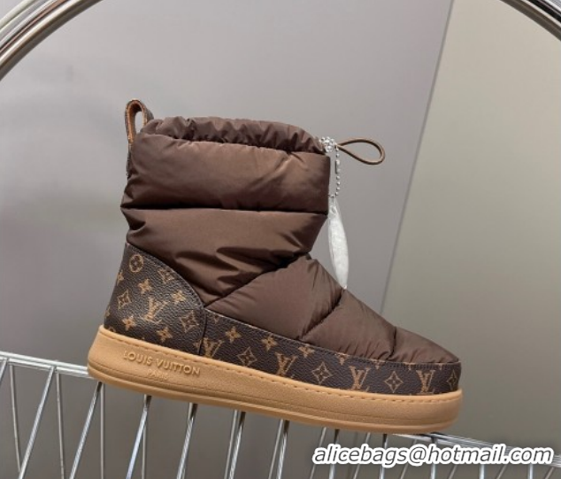 Pretty Style Louis Vuitton LV Cloud Ankle Boots Sneaker in Nylon and Monogram Canvas Brown 1AIVJ7 1021087