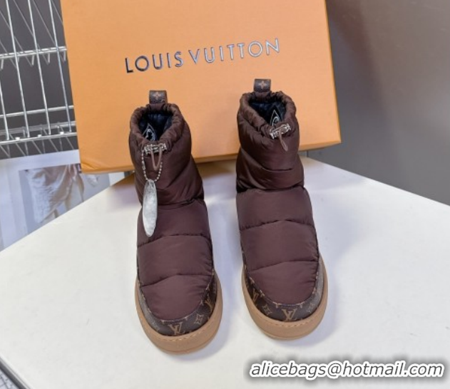 Pretty Style Louis Vuitton LV Cloud Ankle Boots Sneaker in Nylon and Monogram Canvas Brown 1AIVJ7 1021087
