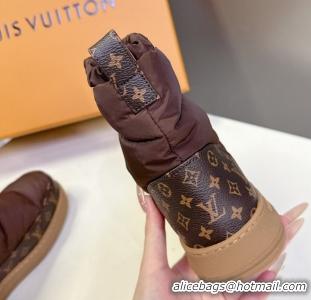 Pretty Style Louis Vuitton LV Cloud Ankle Boots Sneaker in Nylon and Monogram Canvas Brown 1AIVJ7 1021087