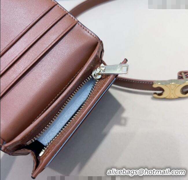 Best Price Celine Trapeze Triomphe Canvas Card Wallet Pouch Belt 0708 2024