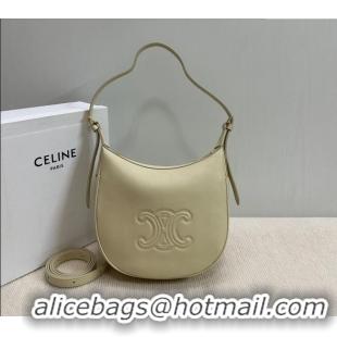 Spot Bulk Celine Small Heloise Hobo Bag in Supple Calfskin 117253 Light Stone Grey 2024