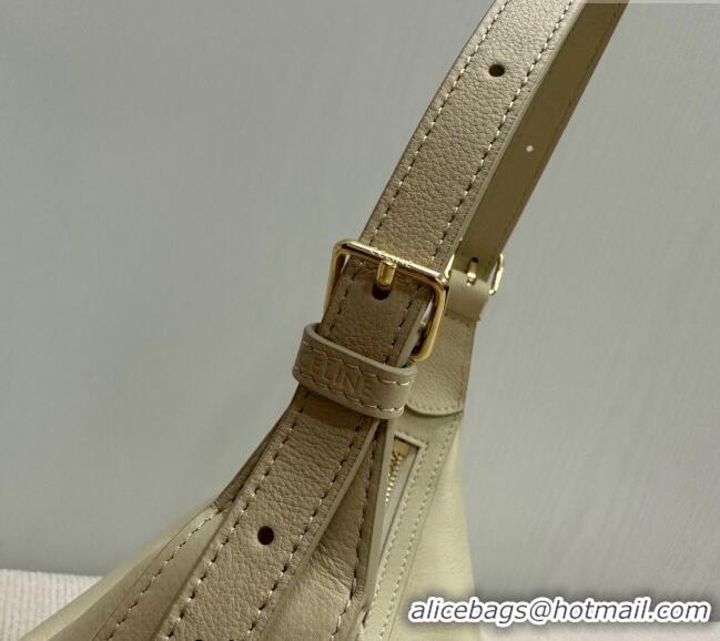 Spot Bulk Celine Small Heloise Hobo Bag in Supple Calfskin 117253 Light Stone Grey 2024