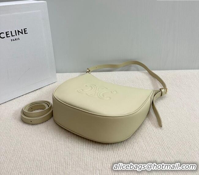 Spot Bulk Celine Small Heloise Hobo Bag in Supple Calfskin 117253 Light Stone Grey 2024