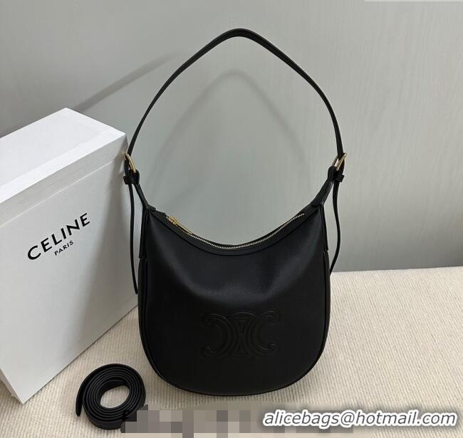 Market Sells Celine Small Heloise Hobo Bag in Supple Calfskin 117253 Black 2024