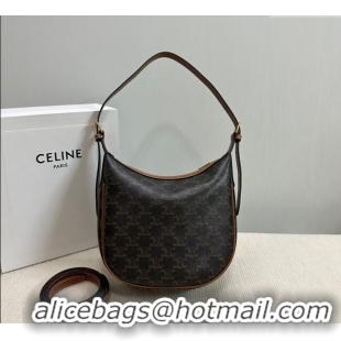 Best Price Celine Small Heloise Hobo Bag in Triomphe Canvas 117252 2024