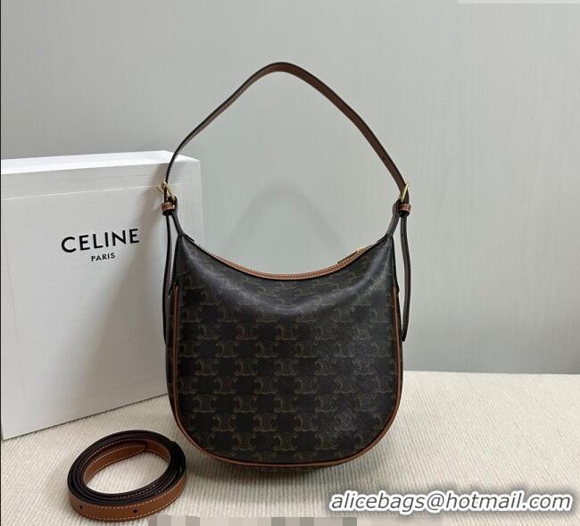 Best Price Celine Small Heloise Hobo Bag in Triomphe Canvas 117252 2024