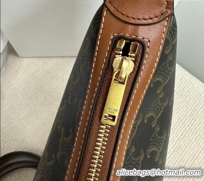 Best Price Celine Small Heloise Hobo Bag in Triomphe Canvas 117252 2024