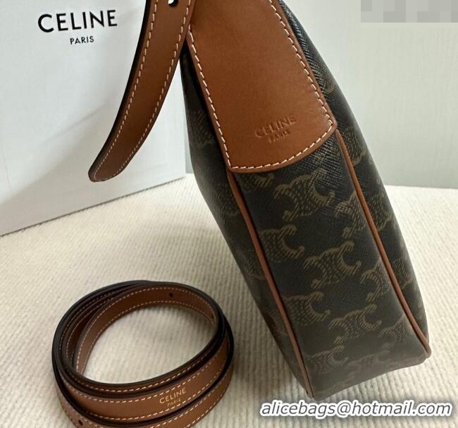 Best Price Celine Small Heloise Hobo Bag in Triomphe Canvas 117252 2024