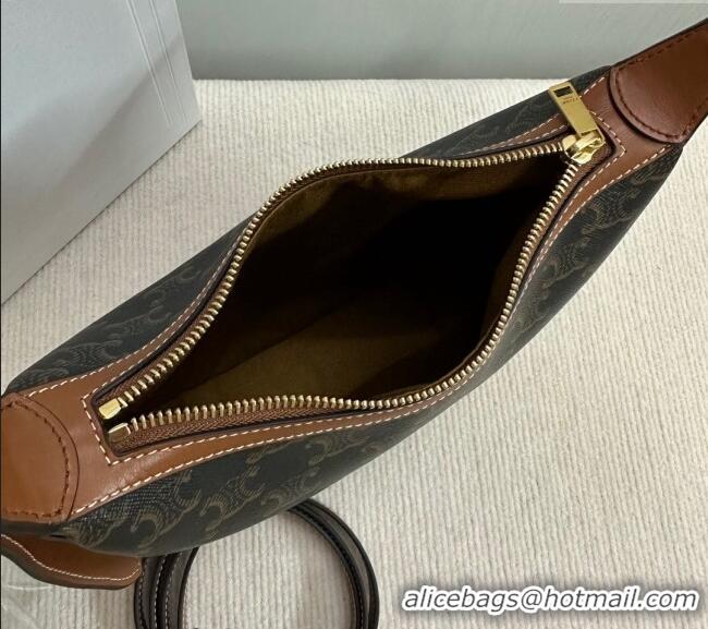 Best Price Celine Small Heloise Hobo Bag in Triomphe Canvas 117252 2024