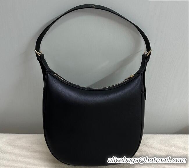 Top Grade Celine Medium Heloise Hobo Bag in Supple Calfskin 114713 Black 2024