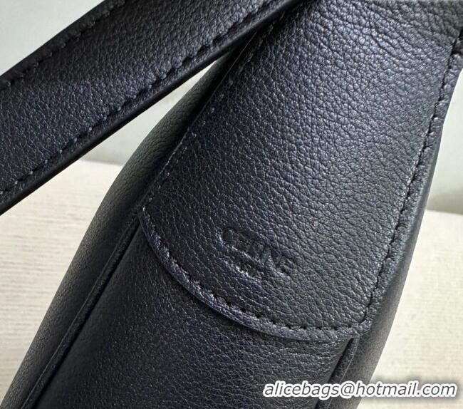 Top Grade Celine Medium Heloise Hobo Bag in Supple Calfskin 114713 Black 2024
