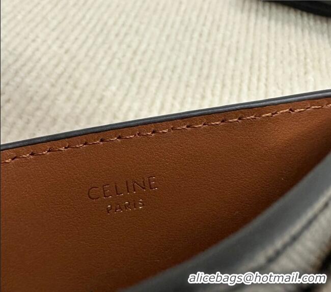 Best Price Celine Card Holder Wallet in Triomphe Canvas 10L832 Brown 2024