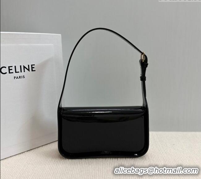 Modern Classic Celine Shoulder bag Terence in Patent Calfskin 118313 Black 2024