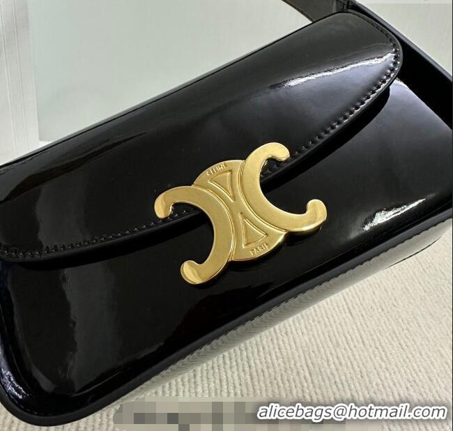 Modern Classic Celine Shoulder bag Terence in Patent Calfskin 118313 Black 2024