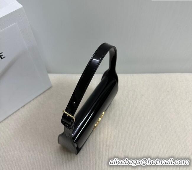 Modern Classic Celine Shoulder bag Terence in Patent Calfskin 118313 Black 2024
