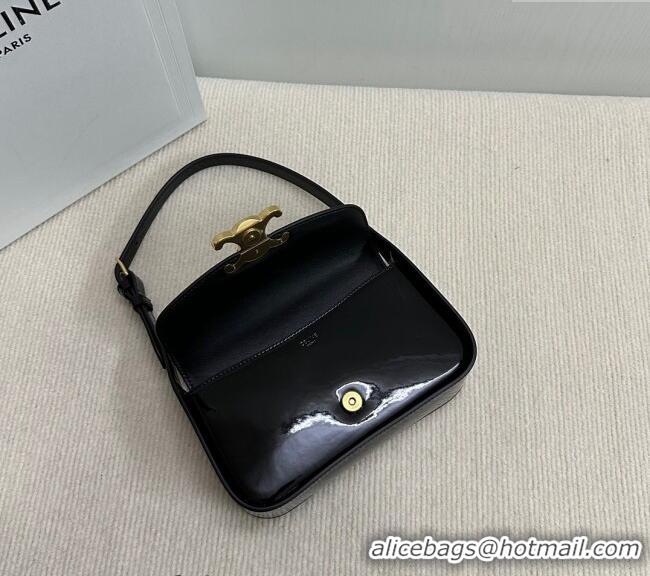 Modern Classic Celine Shoulder bag Terence in Patent Calfskin 118313 Black 2024
