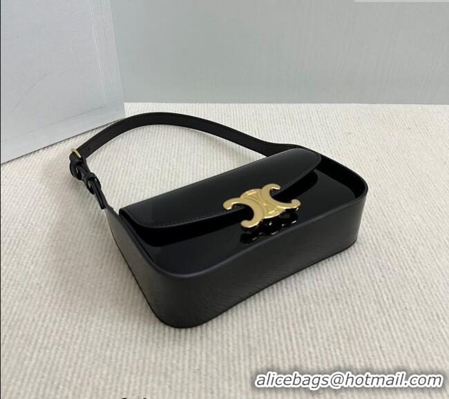 Modern Classic Celine Shoulder bag Terence in Patent Calfskin 118313 Black 2024