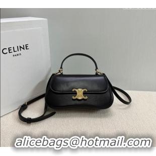 Inexpensive Celine Teen Lola Shoulder bag in Shiny Calfskin 119533 Black 2024